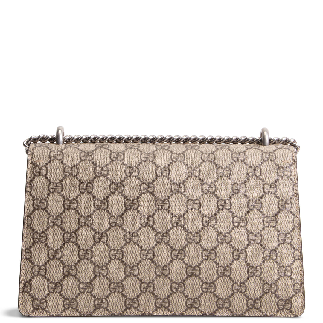 GUCCI GG Supreme Small Dionysus Shoulder Bag - Beige & Ebony