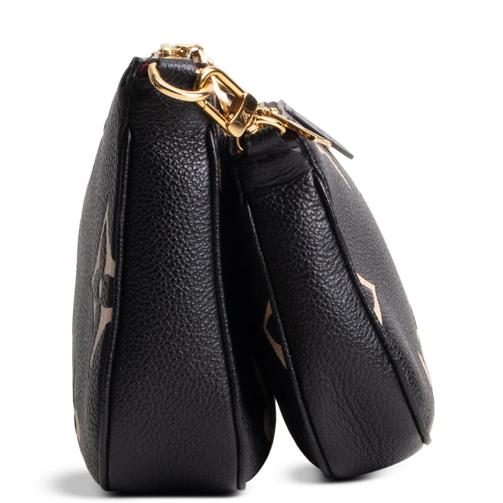 LOUIS VUITTON Monogram Bicolor Empreinte Multi Pochette Accessoires - Black/Cream