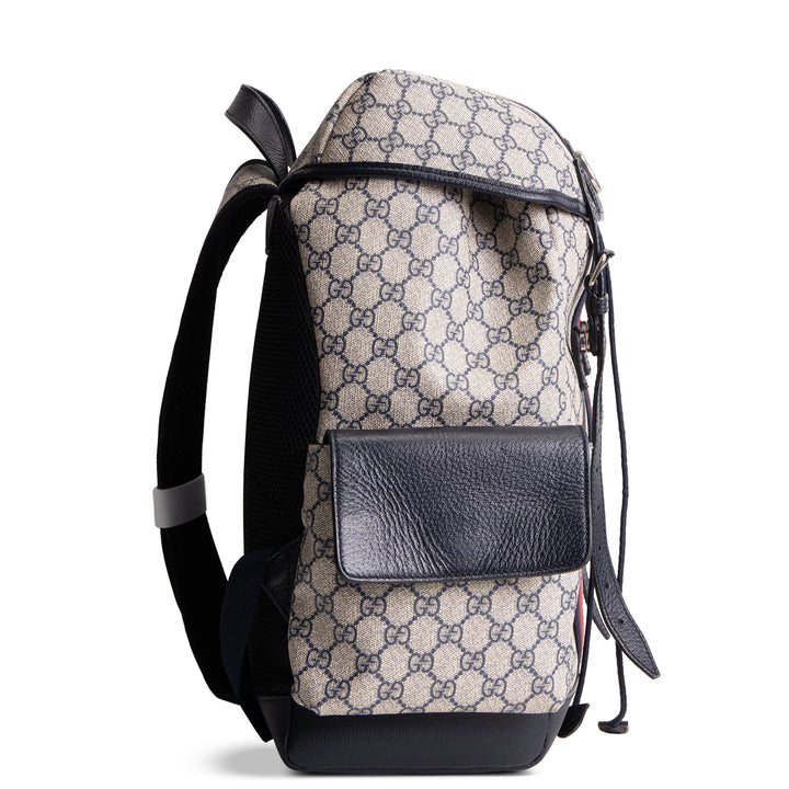 GUCCI GG Supreme Medium Ophidia Backpack - Navy