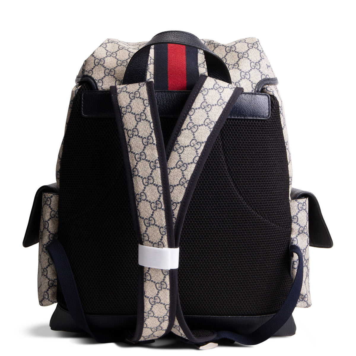 GUCCI GG Supreme Medium Ophidia Backpack - Navy
