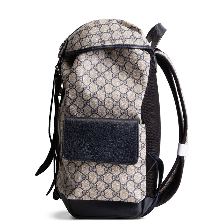 GUCCI GG Supreme Medium Ophidia Backpack - Navy