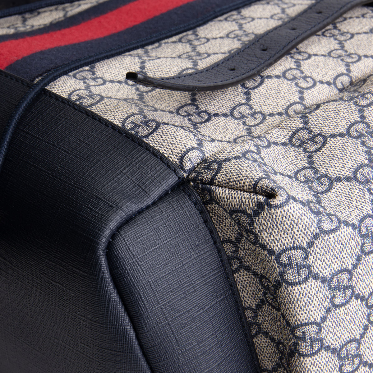 GUCCI GG Supreme Medium Ophidia Backpack - Navy