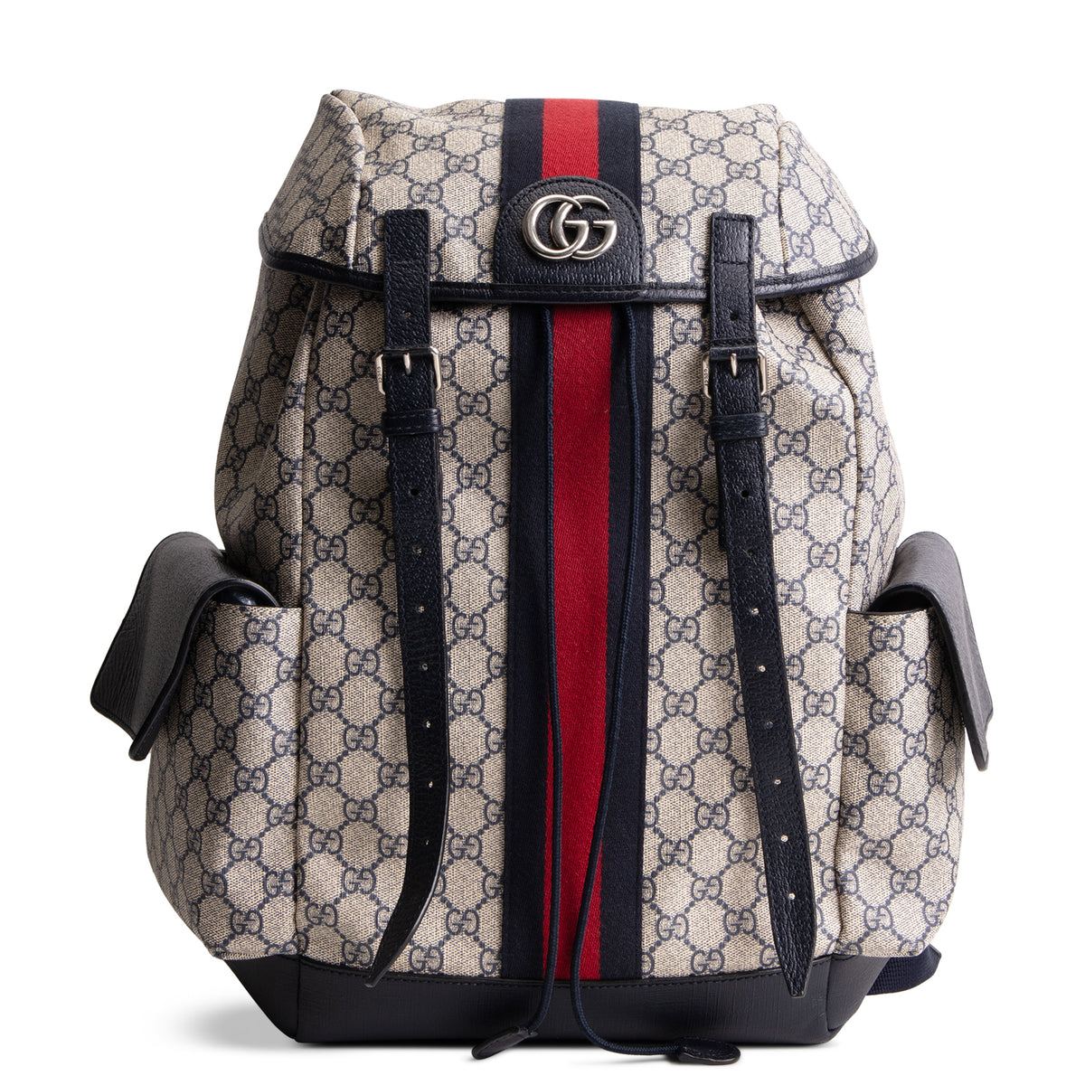 GUCCI GG Supreme Medium Ophidia Backpack - Navy