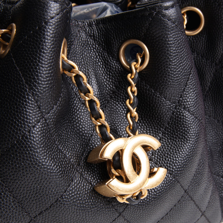 CHANEL Caviar Mini 25 Shoulder Bag - Black