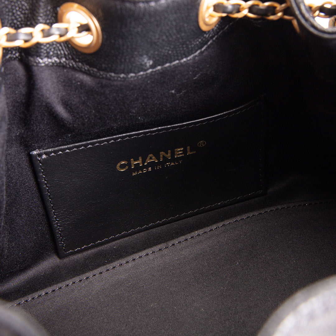 CHANEL Caviar Mini 25 Shoulder Bag - Black