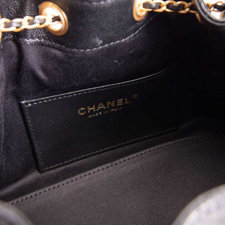 CHANEL Caviar Mini 25 Shoulder Bag - Black