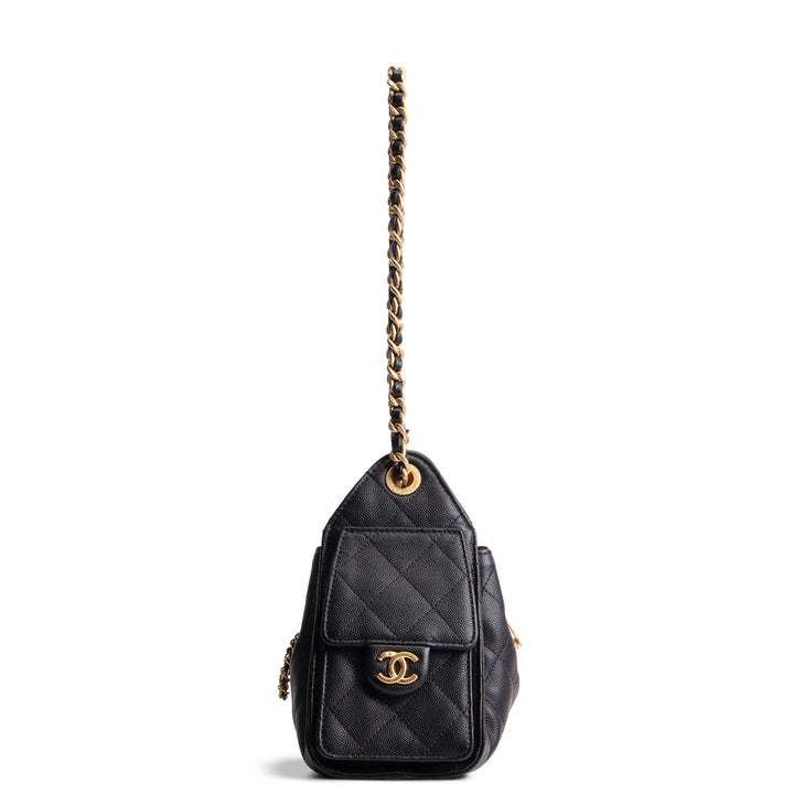 CHANEL Caviar Mini 25 Shoulder Bag - Black