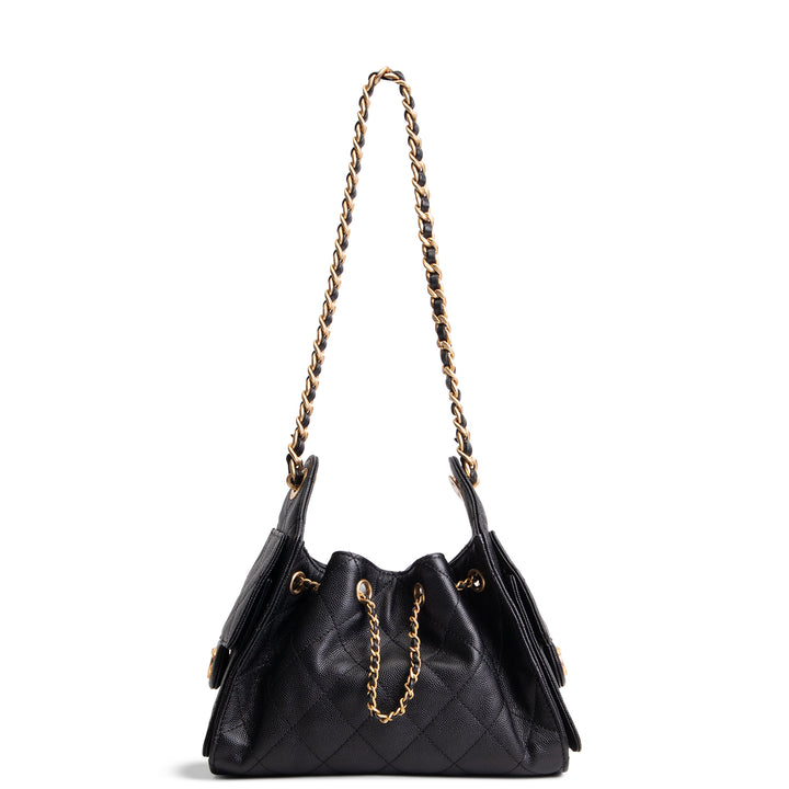 CHANEL Caviar Mini 25 Shoulder Bag - Black