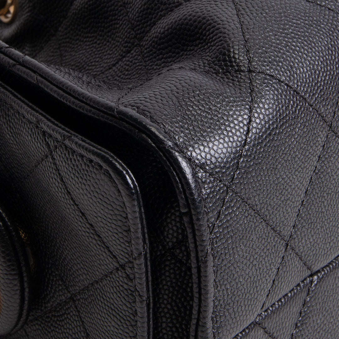 CHANEL Caviar Mini 25 Shoulder Bag - Black