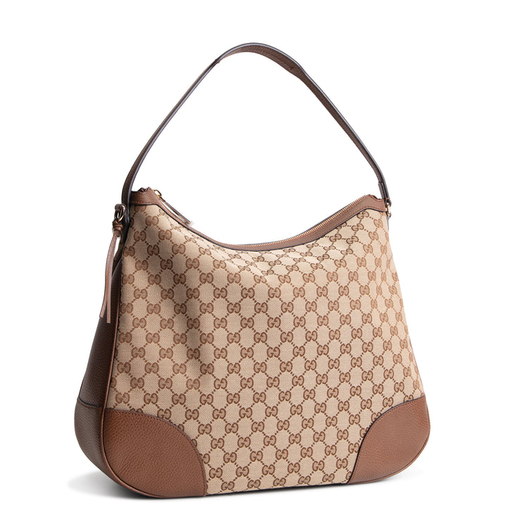 GUCCI GG Canvas Bree Hobo Large