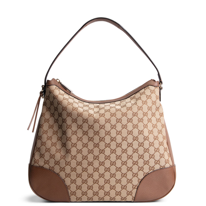 GUCCI GG Canvas Bree Hobo Large