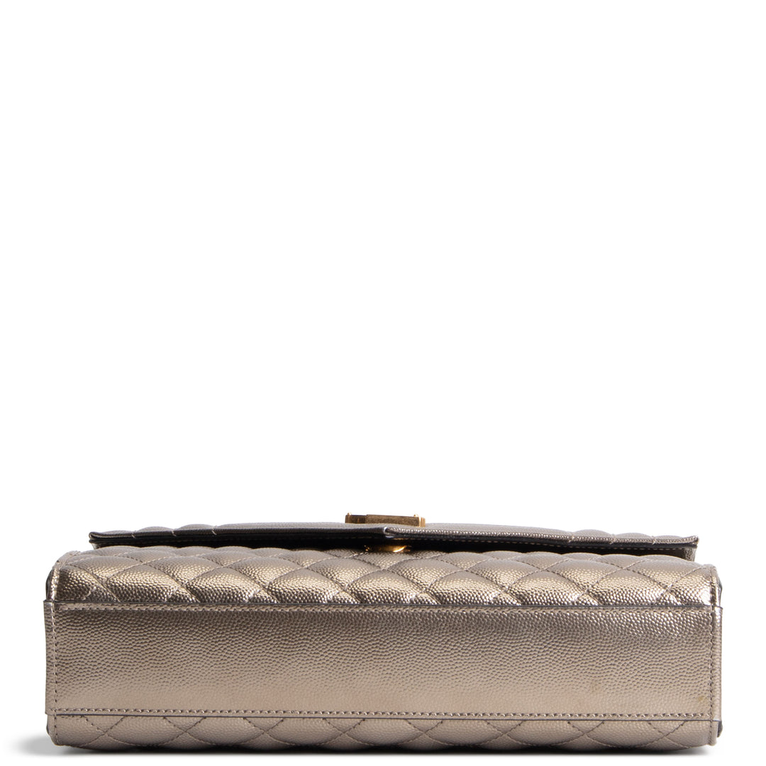 SAINT LAURENT Medium Triquilt Envelope Flap Bag