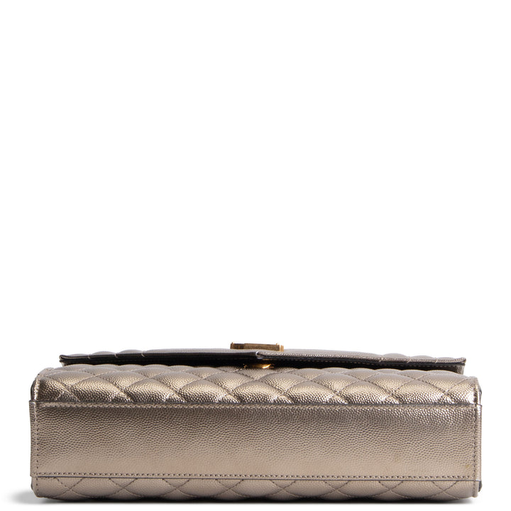 SAINT LAURENT Medium Triquilt Envelope Flap Bag