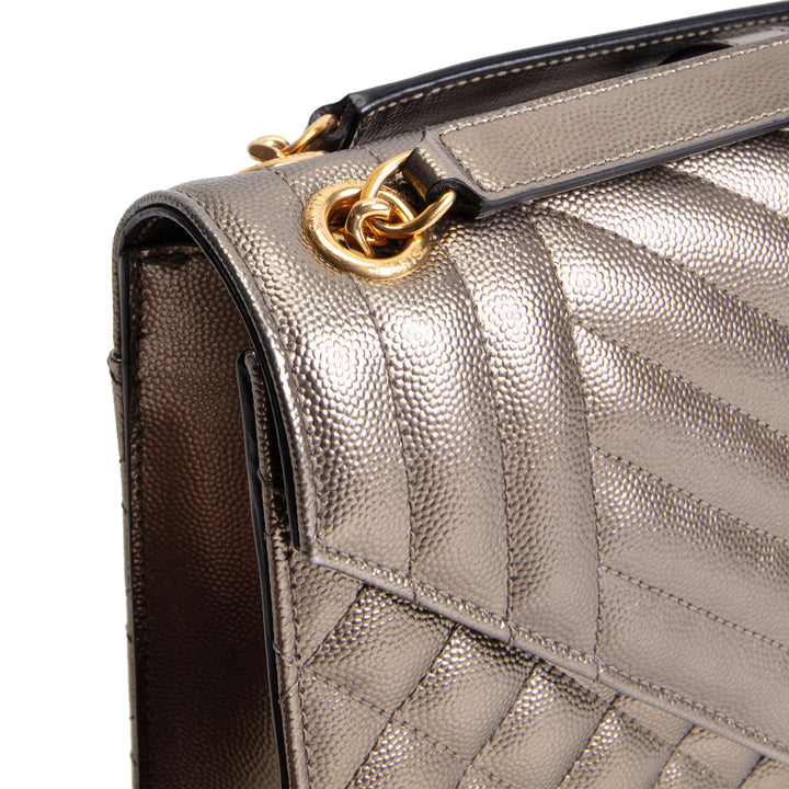 SAINT LAURENT Medium Triquilt Envelope Flap Bag