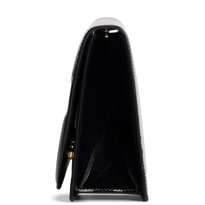 DOLCE &amp; GABBANA D&amp;G Patent Logo Crossbody - Black