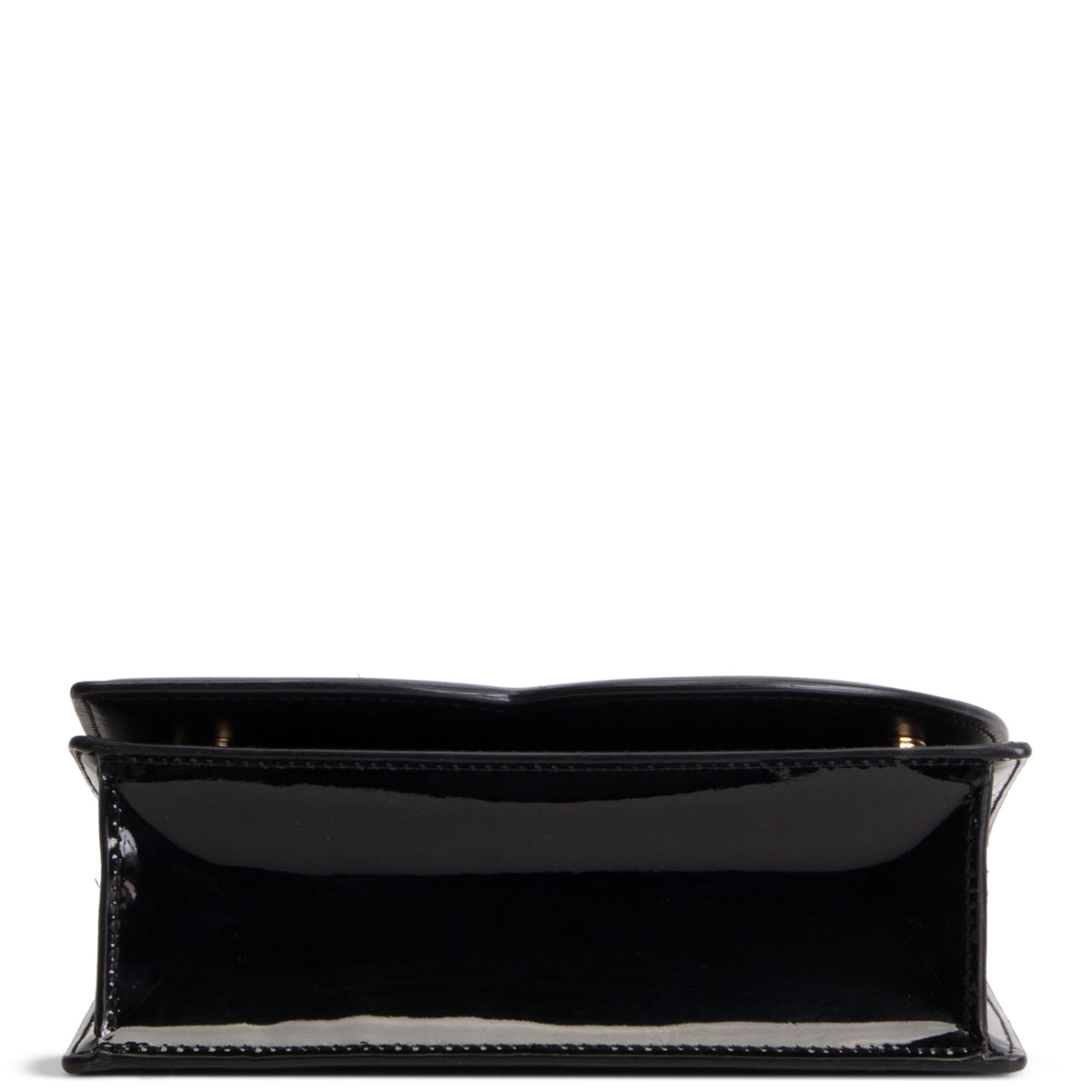 DOLCE &amp; GABBANA D&amp;G Patent Logo Crossbody - Black