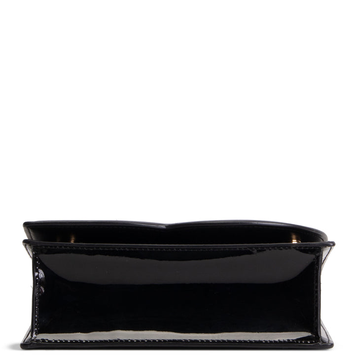 DOLCE &amp; GABBANA D&amp;G Patent Logo Crossbody - Black