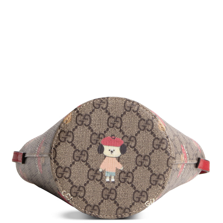 GUCCI GG Supreme Children's Mushroom Bucket Bag