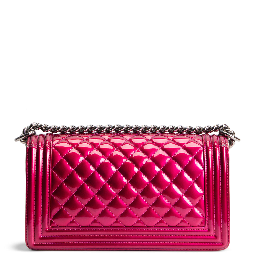CHANEL Medium Boy Bag - Quilted Patent Leather