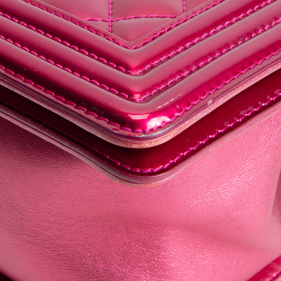CHANEL Medium Boy Bag - Quilted Patent Leather