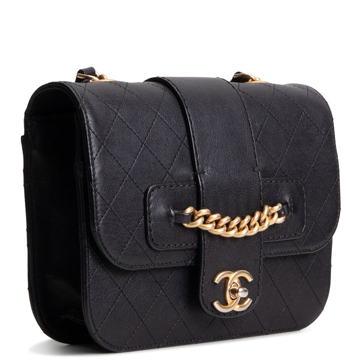 CHANEL Quilted Front Chain Flap Crossbody
