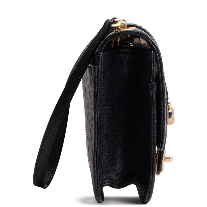 CHANEL Quilted Front Chain Flap Crossbody
