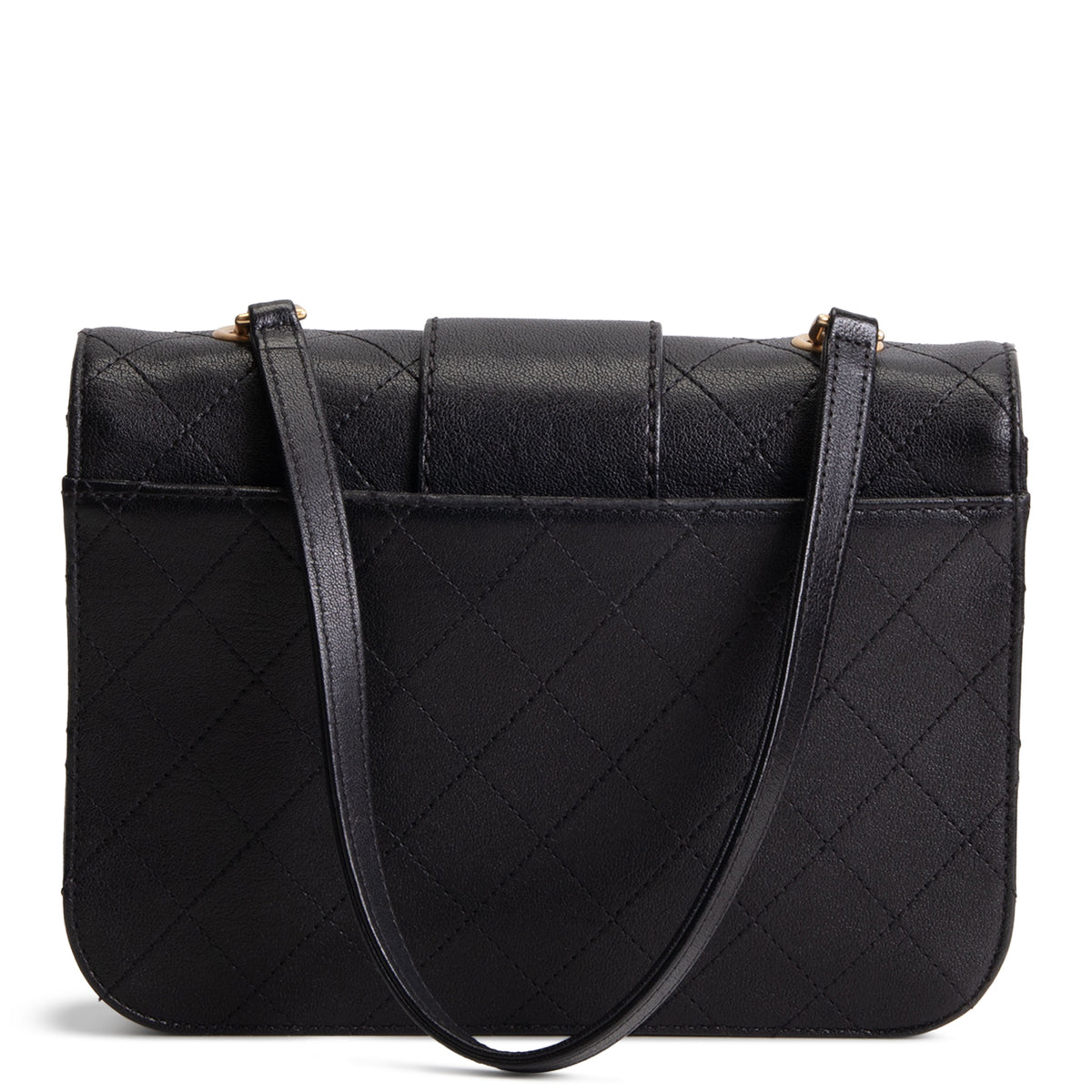 CHANEL Quilted Front Chain Flap Crossbody