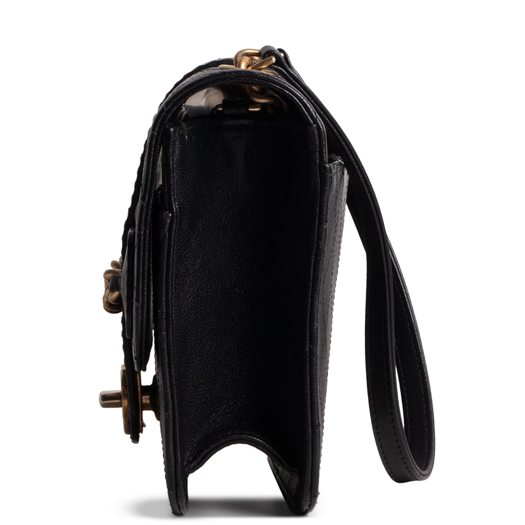 CHANEL Quilted Front Chain Flap Crossbody