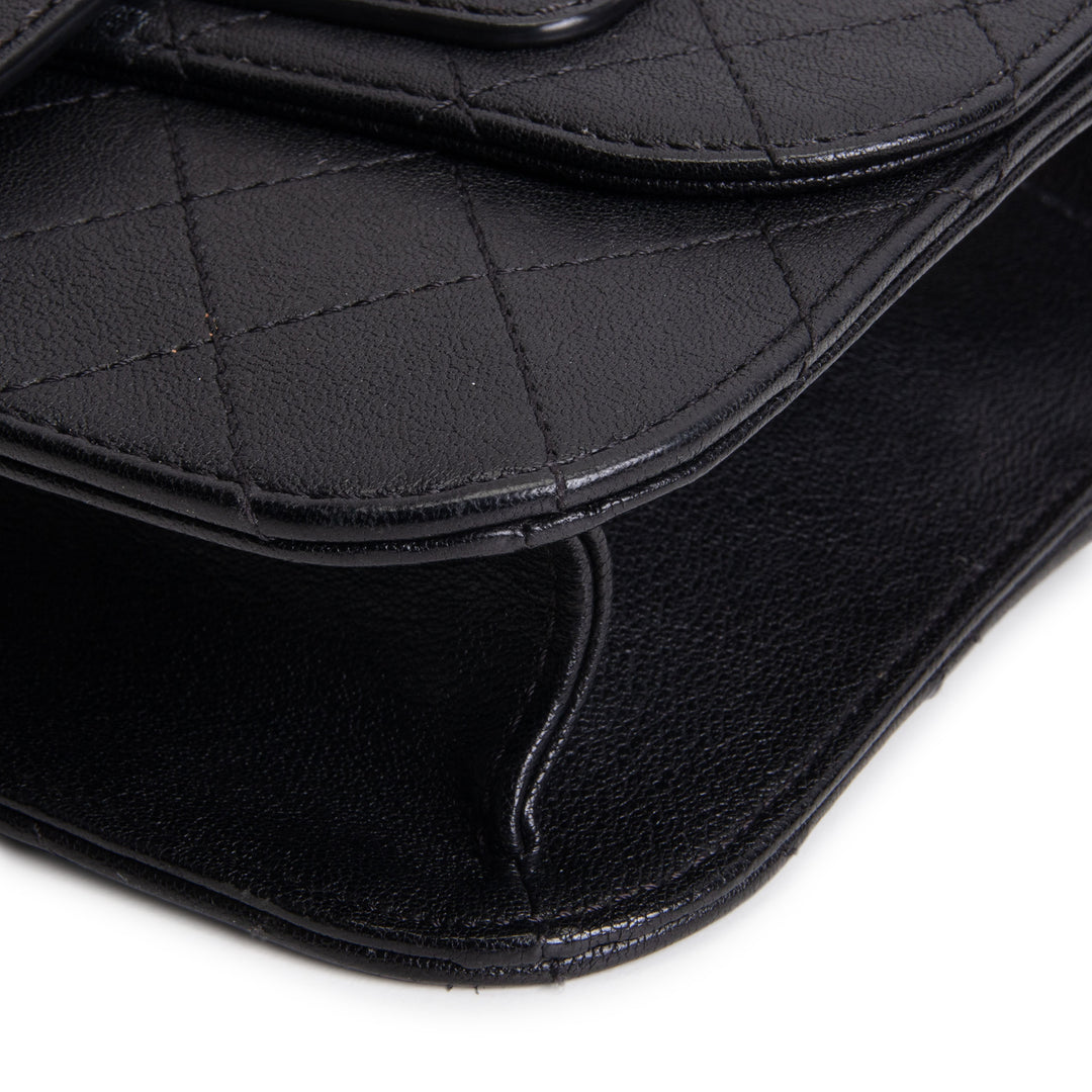 CHANEL Quilted Front Chain Flap Crossbody