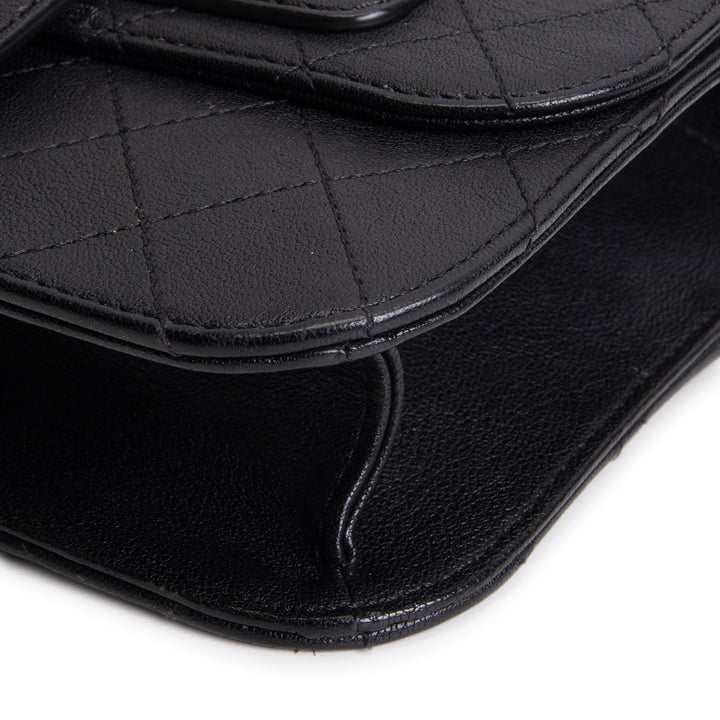 CHANEL Quilted Front Chain Flap Crossbody