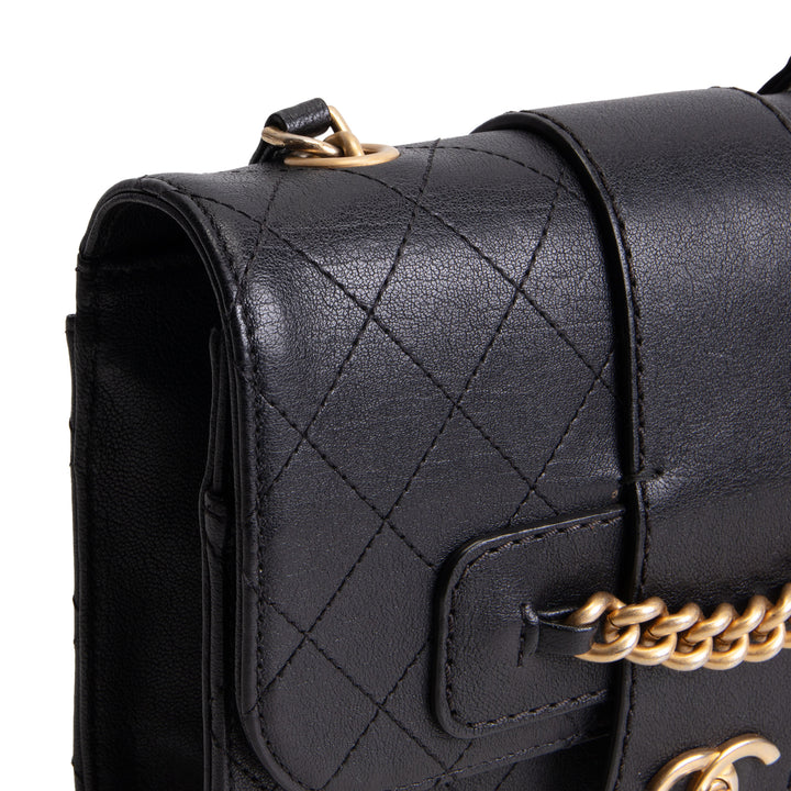 CHANEL Quilted Front Chain Flap Crossbody