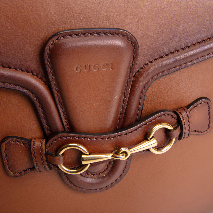 GUCCI Lady Web Horsebit Shoulder Bag - Medium OUTLET FINAL SALE