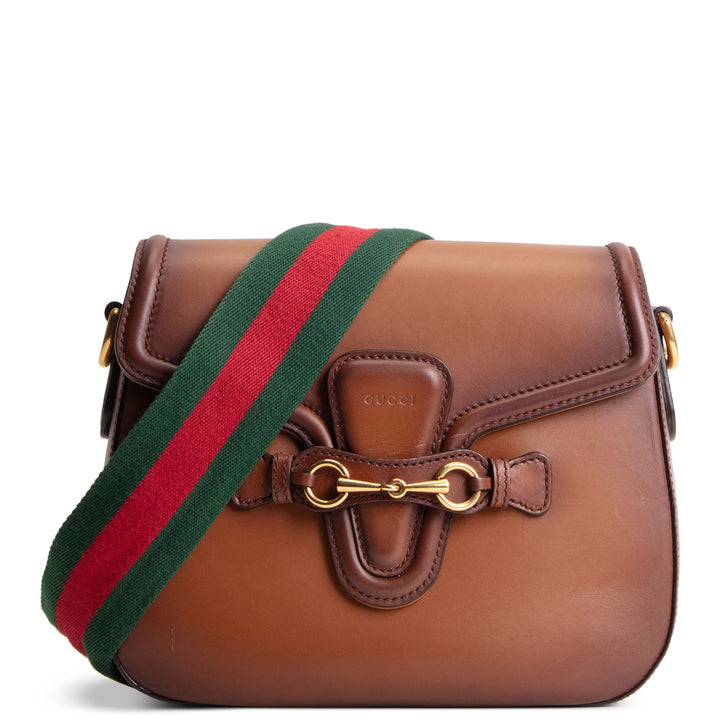 GUCCI Lady Web Horsebit Shoulder Bag - Medium OUTLET FINAL SALE