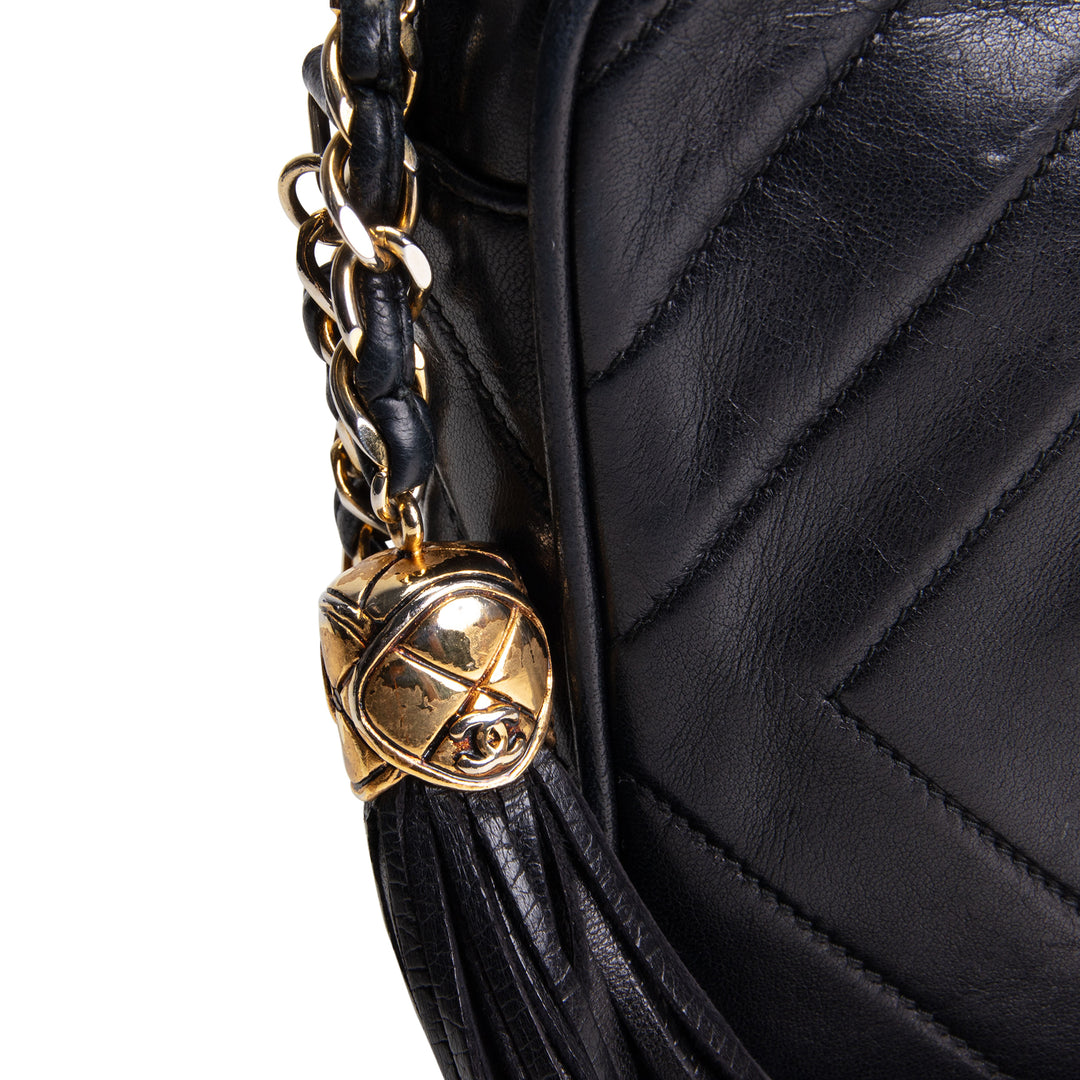 CHANEL Vintage CC Tassel Camera Bag