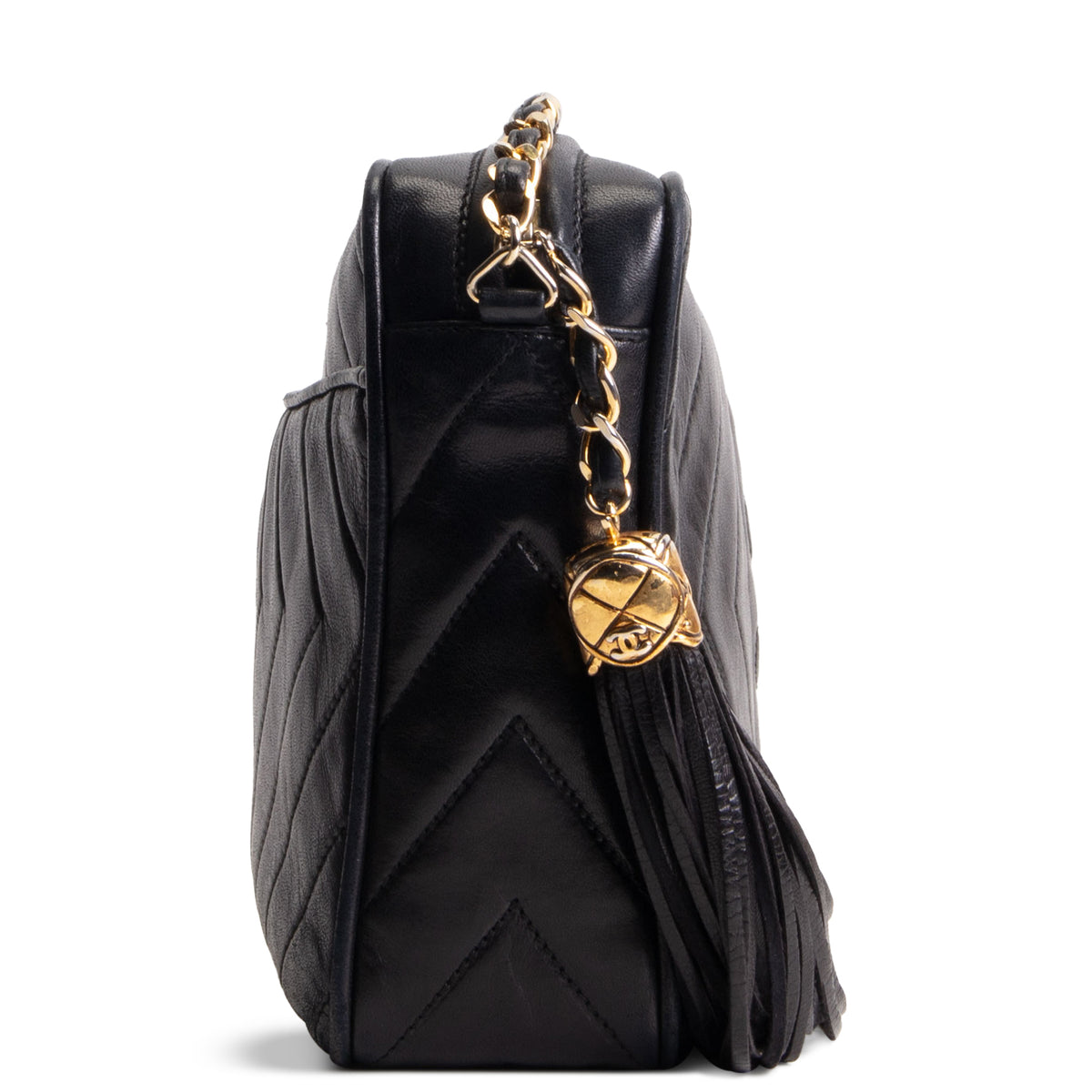 CHANEL Vintage CC Tassel Camera Bag