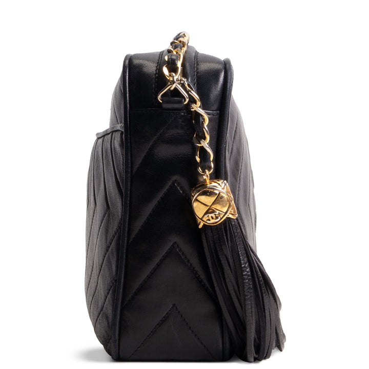 CHANEL Vintage CC Tassel Camera Bag