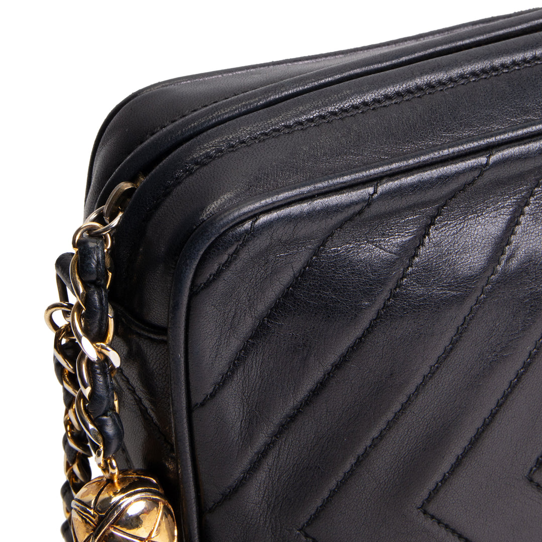 CHANEL Vintage CC Tassel Camera Bag
