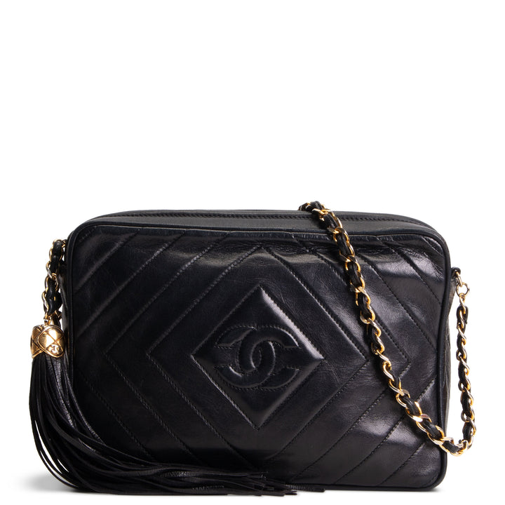 CHANEL Vintage CC Tassel Camera Bag