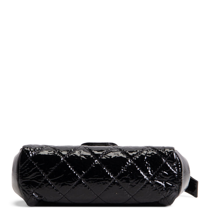 CHANEL Patent Quilted Flap Cosmetic Case - Black