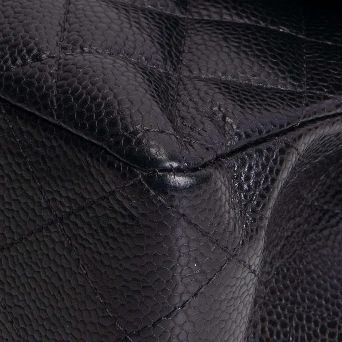 CHANEL Small Double Flap Quilted Caviar - Black
