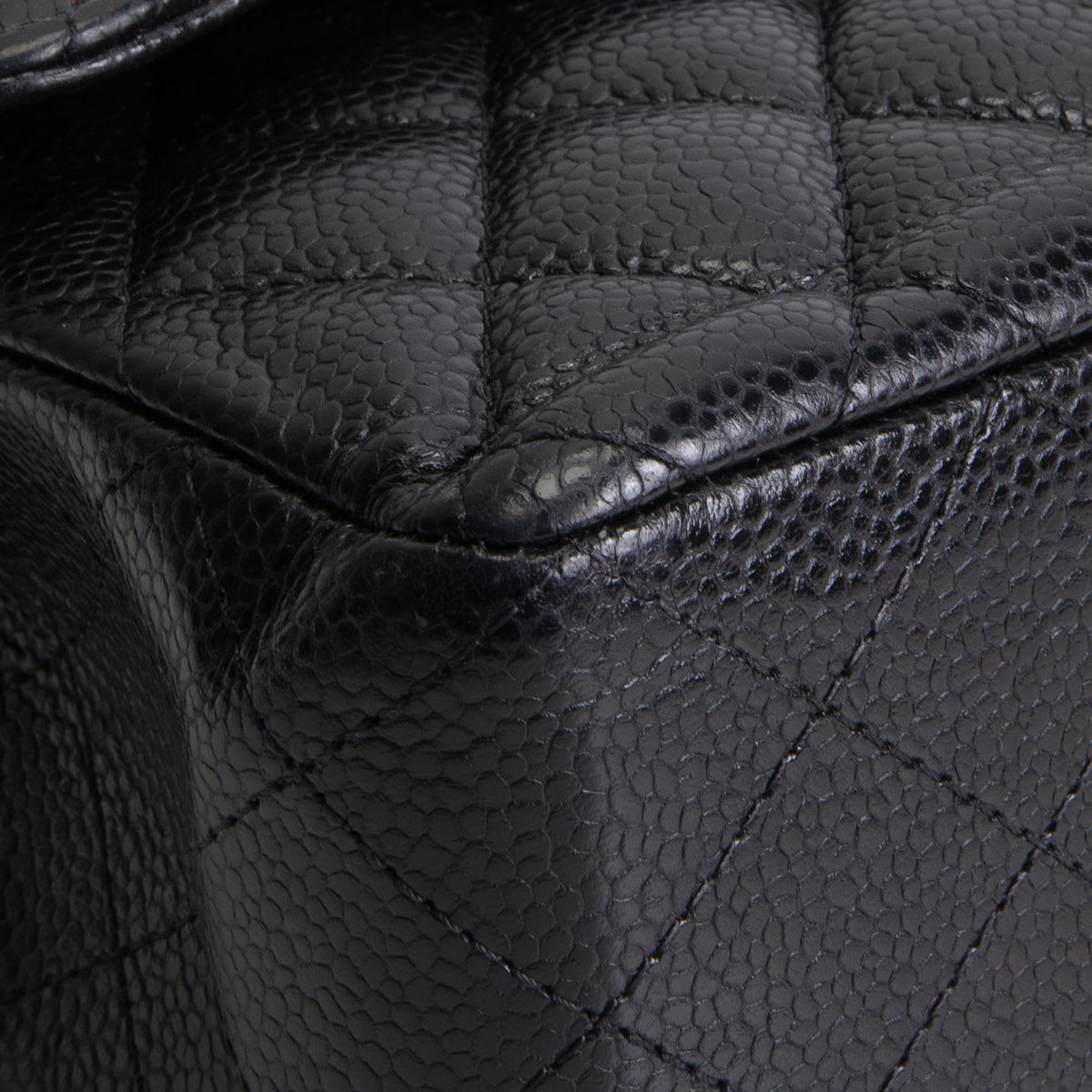 CHANEL Small Double Flap Quilted Caviar - Black
