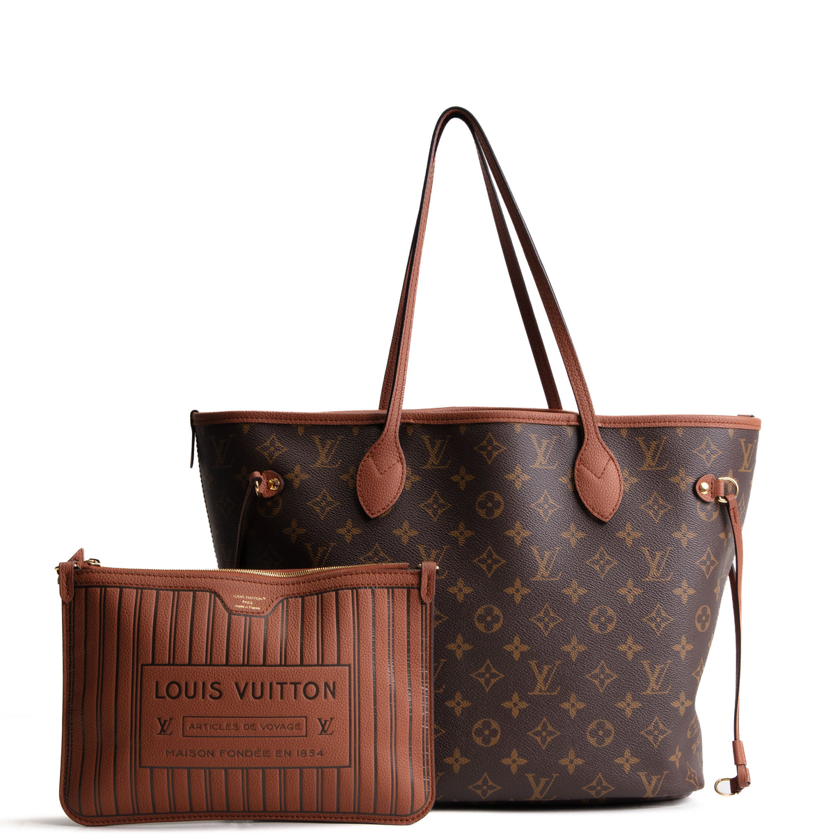 LOUIS VUITTON Monogram Neverfull Inside Out MM - Brown