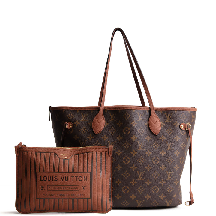 LOUIS VUITTON Monogram Neverfull Inside Out MM - Brown