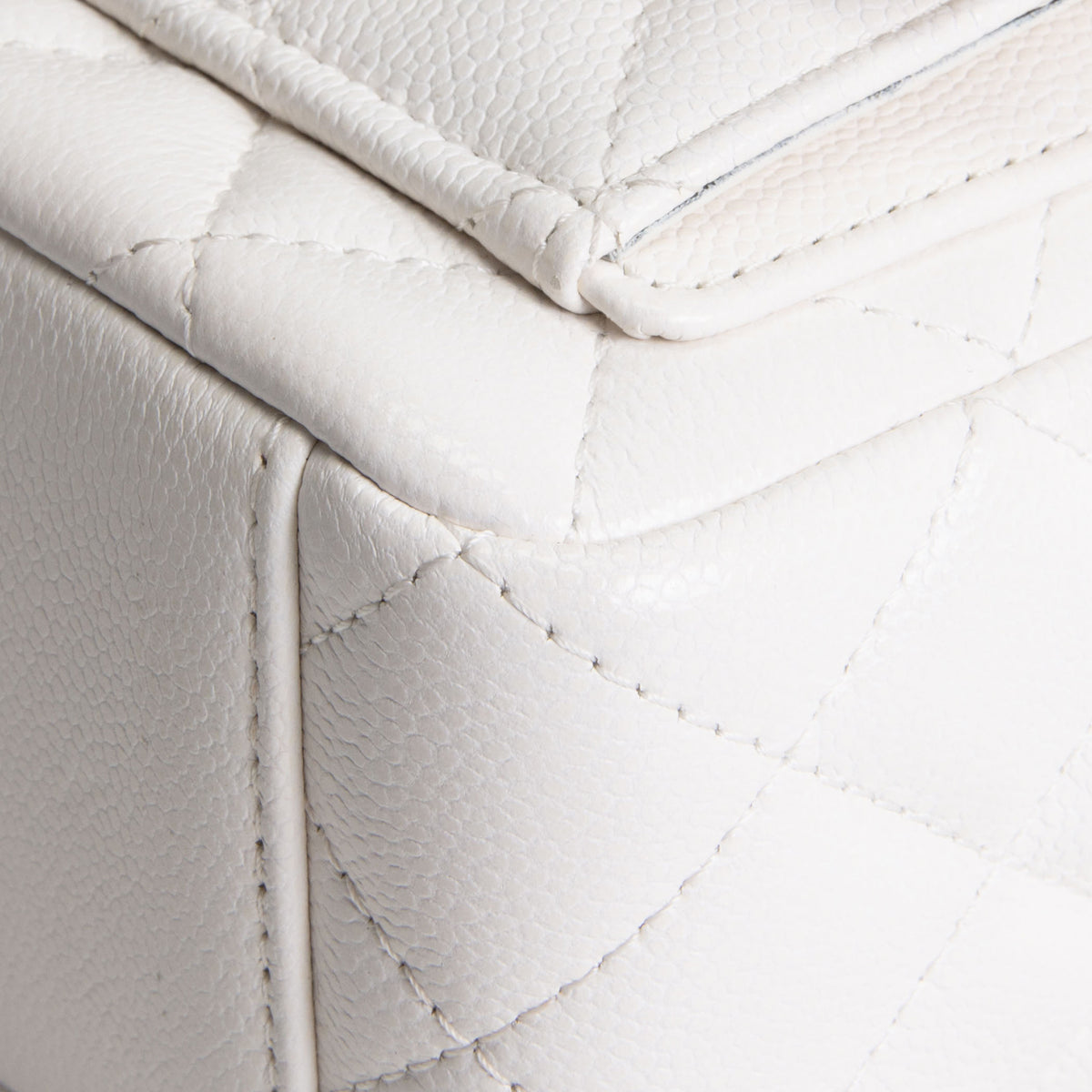 CHANEL Mini Caviar Backpack - White