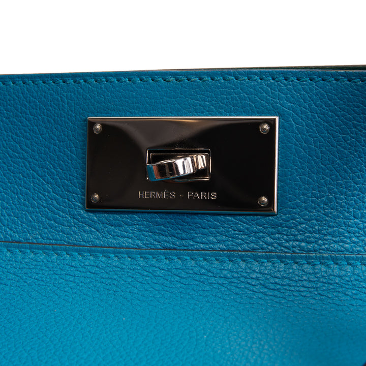 HERMES Evercolor Verso Toolbox 26 - Bleu Zanzibar/Malachite