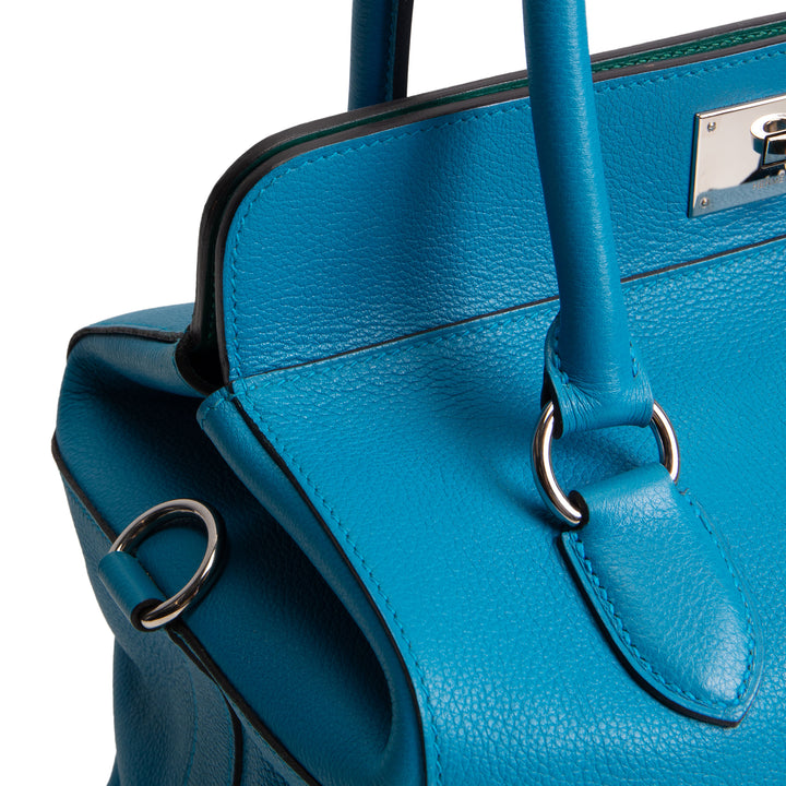 HERMES Evercolor Verso Toolbox 26 - Bleu Zanzibar/Malachite