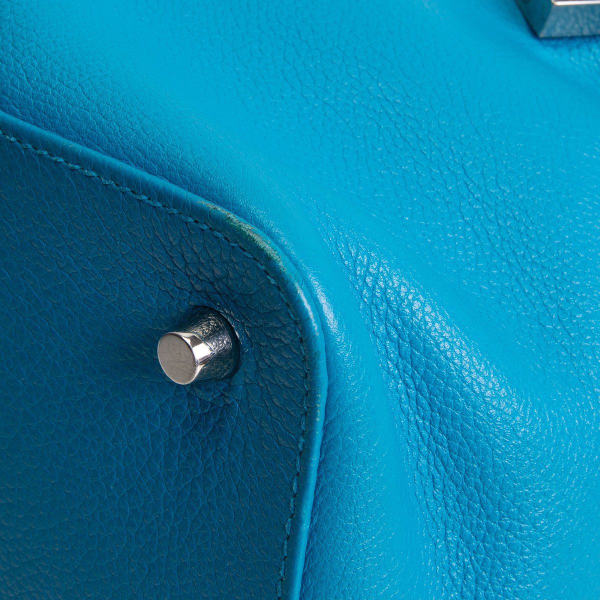 HERMES Evercolor Verso Toolbox 26 - Bleu Zanzibar/Malachite