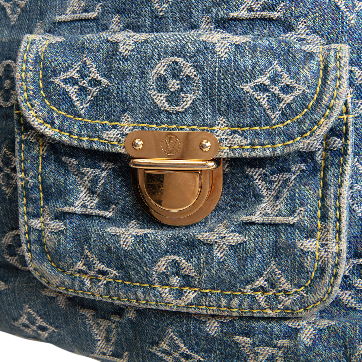 LOUIS VUITTON Monogram Denim Baggy GM - Blue