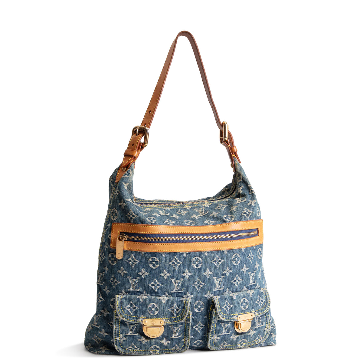 LOUIS VUITTON Monogram Denim Baggy GM - Blue