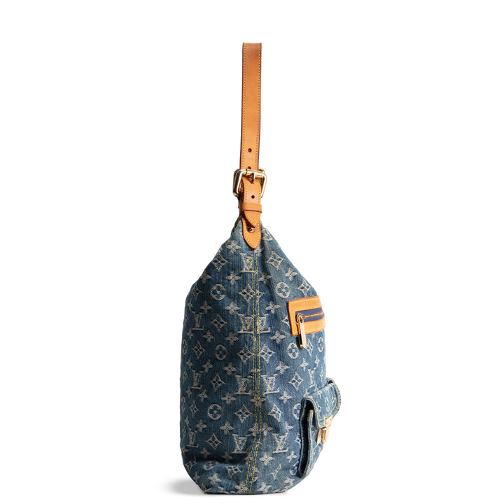 LOUIS VUITTON Monogram Denim Baggy GM - Blue